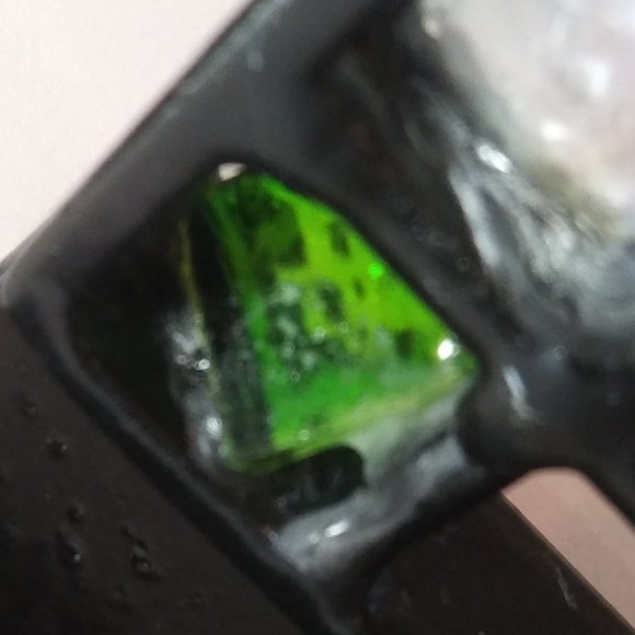 Unique handmade rustic hanukiah metal and stained glass Judaic candelabra - Picture 13 of 16